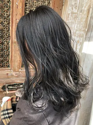 セミロング カラー 舘野 太嘉宏のヘアスタイル