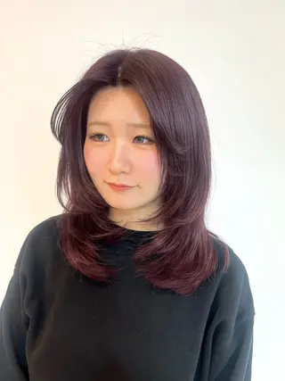 ミディアム ブリーチなし/ レイヤー🌿runaのヘアスタイル