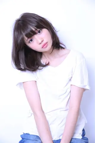 ミディアム カラー モテ髪透明感❤️ デイズヘアカラーのヘアスタイル