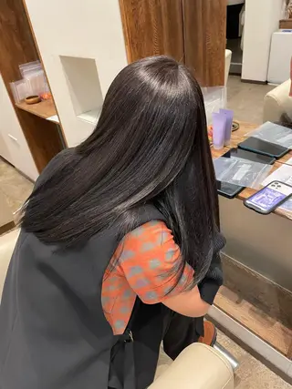 セミロング カラー 【完全個室】髪質改善 暖色カラー/山崎唯奈のヘアスタイル