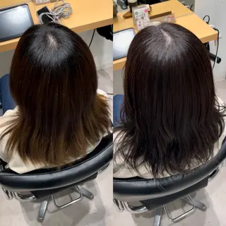 セミロング カラー 髪質改善ヘアケア 艶髪特化/上田のヘアスタイル
