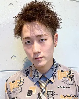 ショート パーマ メンズ メンズヘア特化 崎田 成人のヘアスタイル
