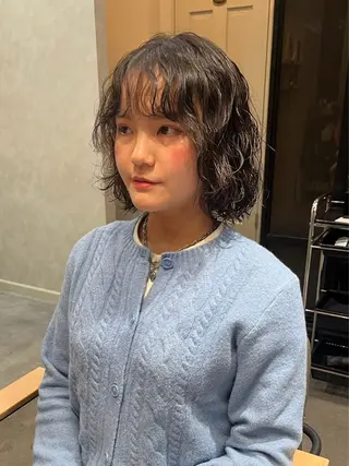 ミディアム Collet Ginza所属・外国人風レイヤー ボブパーマYukiのヘアスタイル