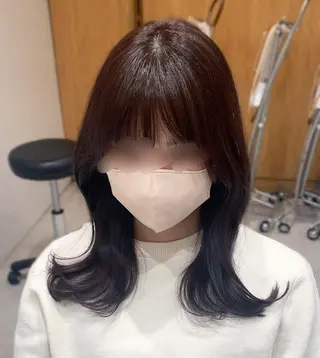 セミロング カラー ヘアアレンジ 内田 志乃のヘアスタイル