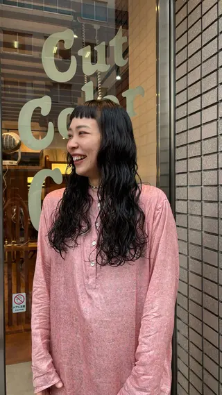 ロング パーマ SASAnagano 堀内未梨のヘアスタイル