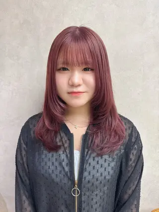 ミディアム カラー 伶風/ボブ/ ヘーゼルベージュのヘアスタイル