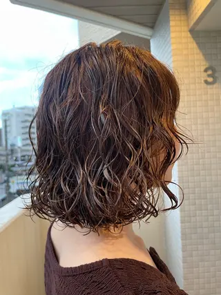 ミディアム パーマ Toiro 横浜所属・🎀レイヤー/パーマ カラー/ai🎀のヘアスタイル