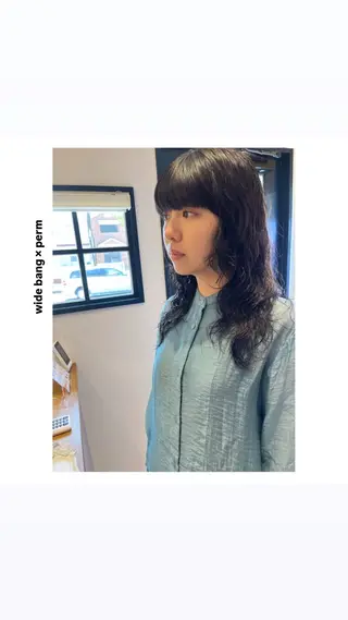 セミロング パーマ rewards成城学園前店所属・hiro【沿線で叶う 似合わせhair】のヘアスタイル