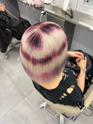 ミディアム カラー 名古屋／デザイン／ ブリーチ/松井亮磨のヘアスタイル