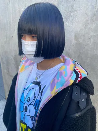 ミディアム カラー ヘアアレンジ 韓国レイヤーカット/ 儚げカラーチナツのヘアスタイル