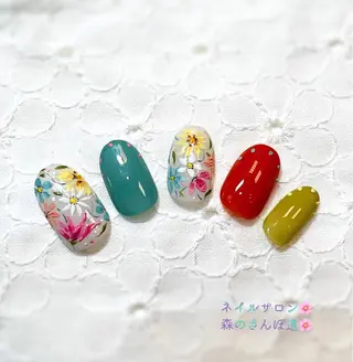 ネイル 森のさんぽ道所属・ショートネイル 森のさんぽ道のネイルデザイン