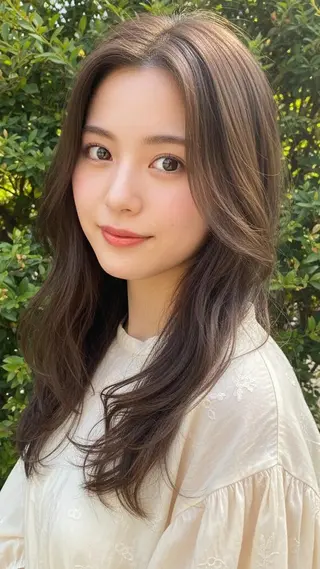 ロング パーマ カラー さく/髪質改善× 縮毛矯正/町田のヘアスタイル