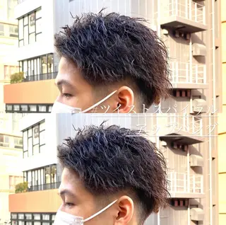 パーマ メンズ 梅田中崎町メンズ 美容師ユースケのヘアスタイル
