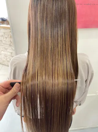 ロング パーマ 髪質改善/縮毛矯正 /ブリーチ矯正/岡部のヘアスタイル