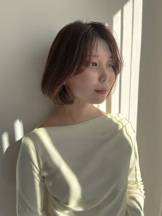 ミディアム 森綱 悠 /ボブ/ブリーチのヘアスタイル