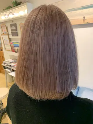 ミディアム 渋谷ハイトーン/ デザインカラー阿部のヘアスタイル