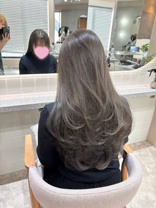 ロング コトネ🫧 韓国風レイヤーカットのヘアスタイル
