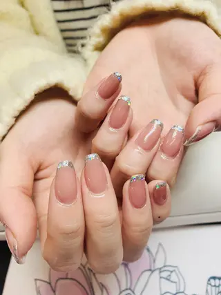 ネイル Kaka_ パラジェル、長さだしのネイルデザイン