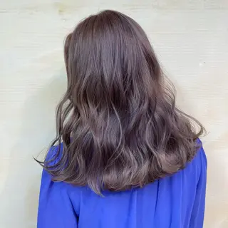 セミロング カラー MEI💫銀座 エクステ/艶カラーのヘアスタイル