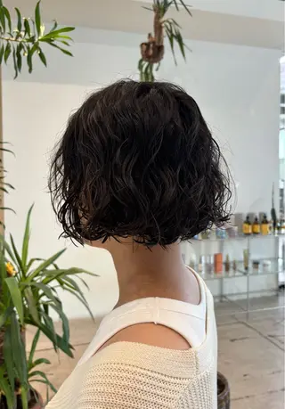 ミディアム パーマ ANY/須田 麻人/ハードパーマのヘアスタイル