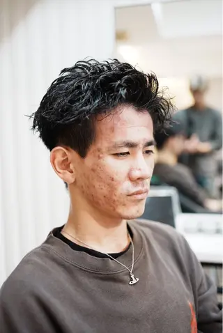 メンズ Men’s  salon ANSWER所属・SHIZUKU 大阪短髪フェードのヘアスタイル