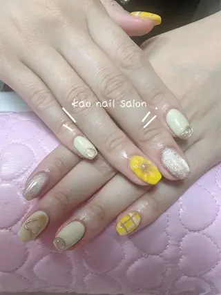 ネイル kao nail マグネット/長さだしのネイルデザイン