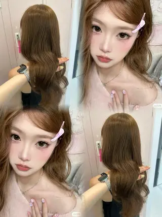 カラー YUZUKI艶カラー /似合わせ小顔カットのヘアスタイル