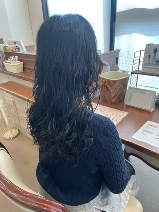 パーマ ♛︎ きっか ♛︎ ヘアアレンジ🩵のヘアスタイル