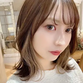 カラー ❤️ブリーチなし💚 ダブルカラー平野実花のヘアスタイル