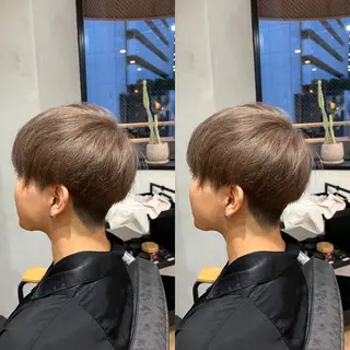 カラー メンズ センターパート ／植田のヘアスタイル