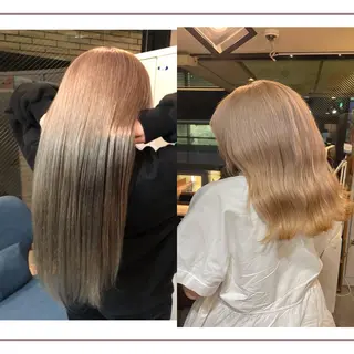 セミロング カラー 下妻 カラーエクステ難波のヘアスタイル