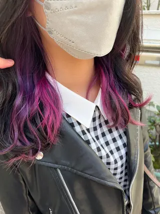 セミロング カラー 原宿サロン代表 デザインカラー伊藤卓のヘアスタイル