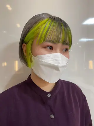 ショート カラー ハイトーン/ブリーチ /ウルフ⛓️MAKIのヘアスタイル