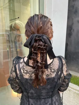 ロング ヘアアレンジ Then所属・mana/ハイトーン /ヘアアレンジ🎀のヘアスタイル