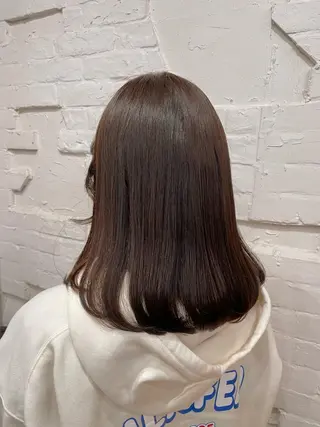 ミディアム カラー 【ピンク/韓国ヘア/ ヘアセット】亜海のヘアスタイル