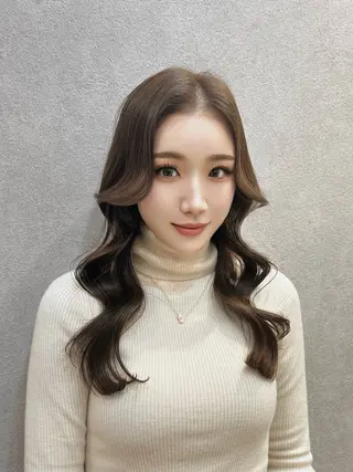 ロング カラー ヘアアレンジ SALOWIN銀座一丁目suite店所属・🩷韓国ヘア/ヨシン モリ🩷Maikaのヘアスタイル