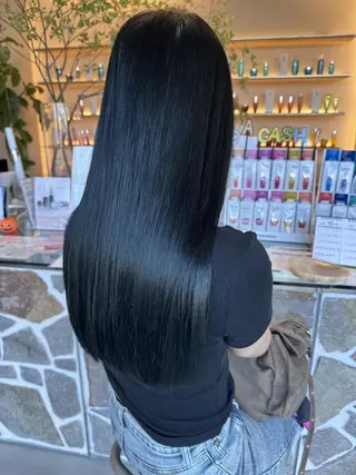 カラー セミロング ✨艶カラー・ストレー ト✨achieveのヘアスタイル