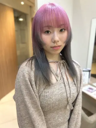 セミロング カラー 似合わせカラー/艶 髪質改善/ヨシザキのヘアスタイル