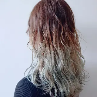 ロング ヘアアレンジ カラー EARTH所沢店長 髪質改善 岡本 勇人のヘアスタイル