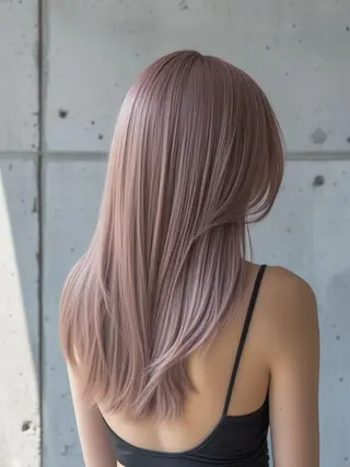 セミロング カラー ☕️ベージュカラー 内藤光哉☕️のヘアスタイル