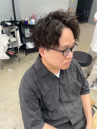 ショート パーマ メンズ メンズ専門サロン wokeのヘアスタイル