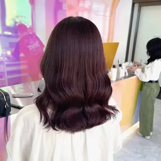 セミロング 艶カラー美髪縮毛矯正 /髪質改善✨️ユウキのヘアスタイル