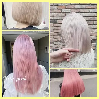 セミロング ❄️💛エクステ ブリーチ❄️yukiのヘアスタイル