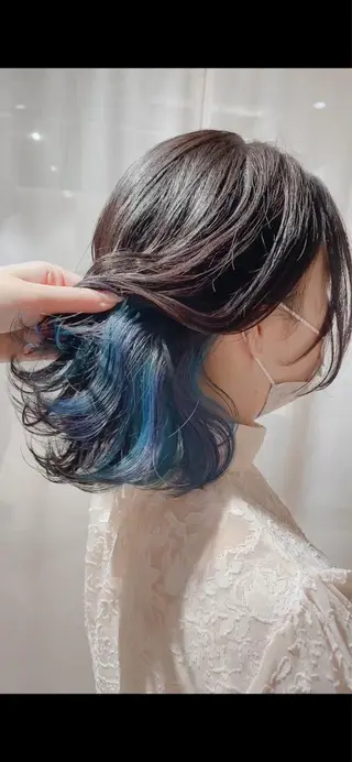 ミディアム カラー 渋谷:インナーカラー ／🍒エリカ🍒のヘアスタイル