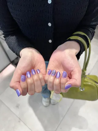 ミディアム ヘアアレンジ ネイル ハイトーン特化 pepe🎀のヘアスタイル