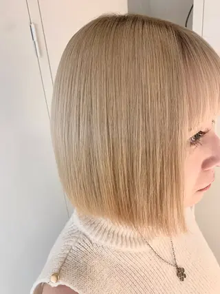 ミディアム ✨ハイトーン✨艶髪 ✨髪質改善✨和田のヘアスタイル