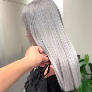 ミディアム カラー ✨ブリーチ支持No1 複雑履歴修正/舘岡のヘアスタイル