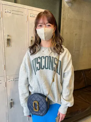 セミロング カラー パーマ/レイヤー 岩山丈一郎のヘアスタイル