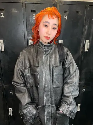 ショート カラー ブリーチ/ハイトーン レイヤー/Maanaのヘアスタイル