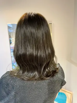 ミディアム カラー 髪質改善マスター 長尾勇弥/梅田中津のヘアスタイル